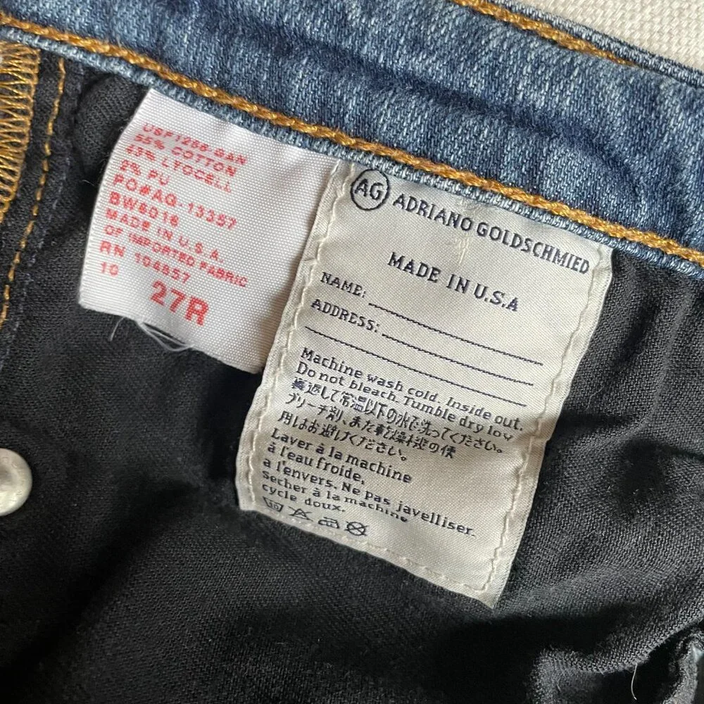 Adriano Goldschmied AG Stevie Slim Straight Jeans 27 - Picture 11 of 11